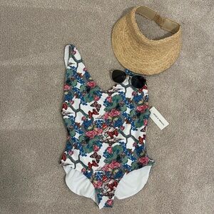 NWT LONDRE Bodywear x Briony The Minimalist One Piece Bathing Suit Size L